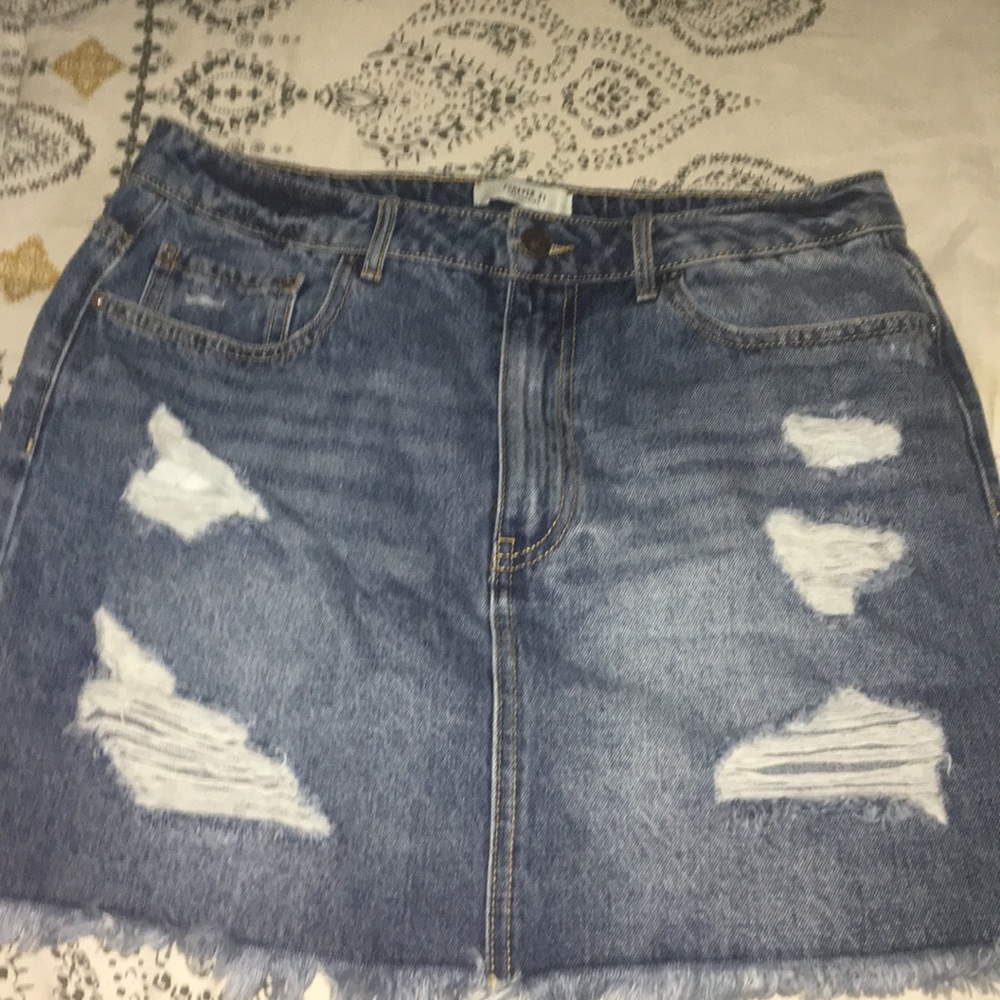 NEVER WORN jean skirt from forever 21